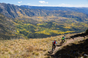 Mountain biking in fall colors Durango, Colorado
